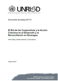 El Rol de las Cooperativas y la Acción Colectiva en el Desarrollo y la Reconciliación en Nicaragua